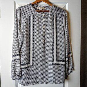 Loft B&W Print LS Top